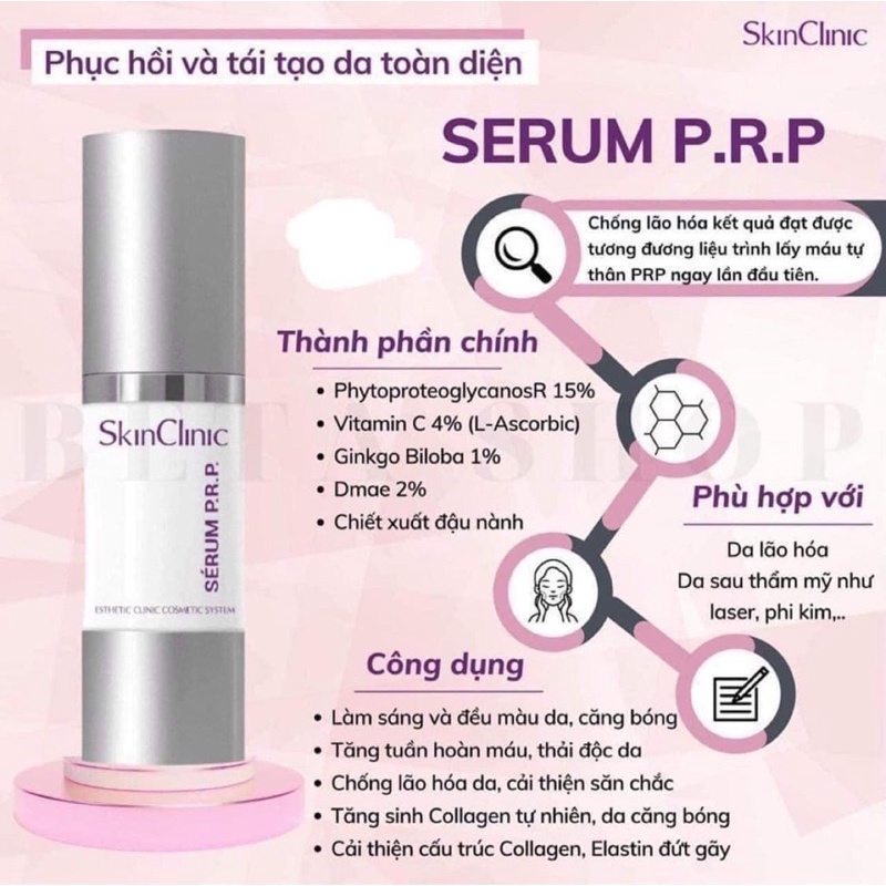 Serum Skin Clinic P.R.P 30ml - Yaatea Shop